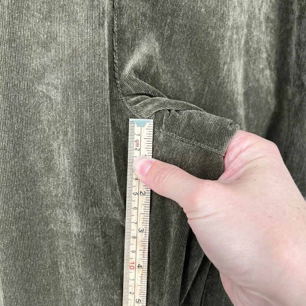 Coldwater Creek Womens Whisper Corduroy Tousers Pants Size 6 Green Brown NEW - Picture 13 of 15